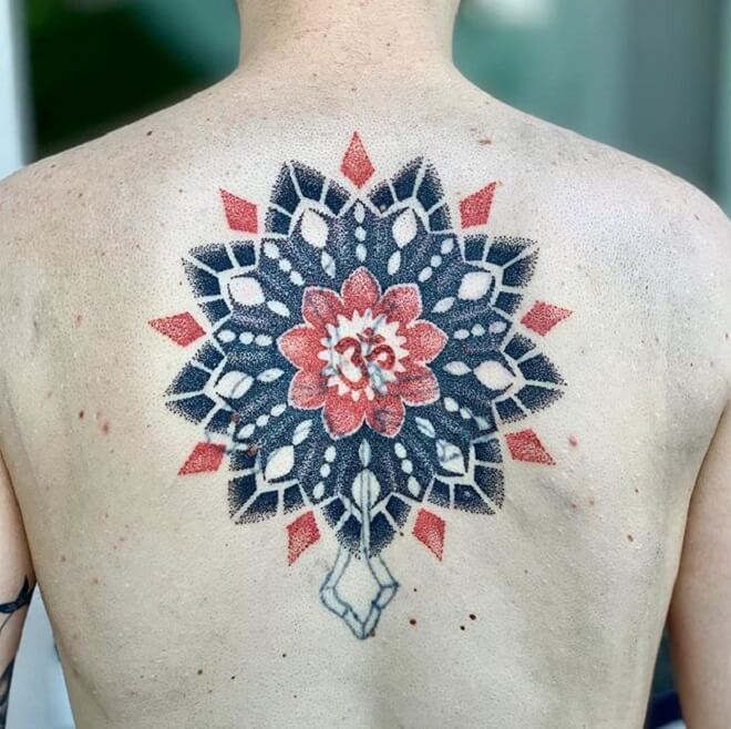 Color Sacred Geometry Tattoo