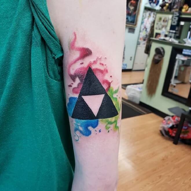Color Triforce Tattoo