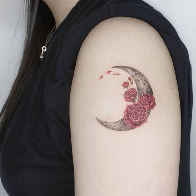 Crescent Moon Tattoo for Women