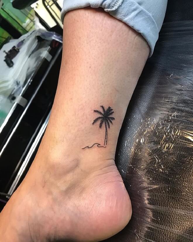 Cute Palm Tree Tattoo