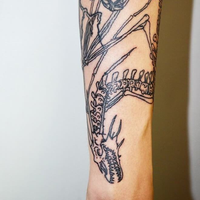 Dragon Skull Tattoo Art