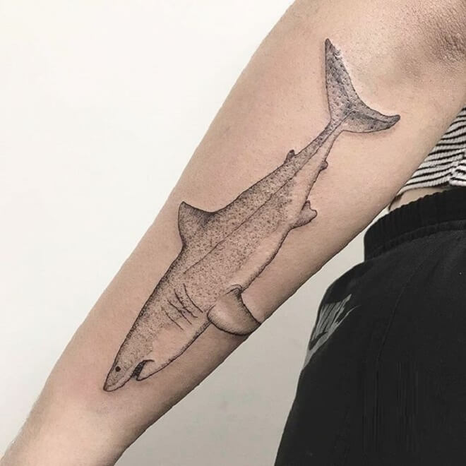 Fish Simple Arm Tattoos