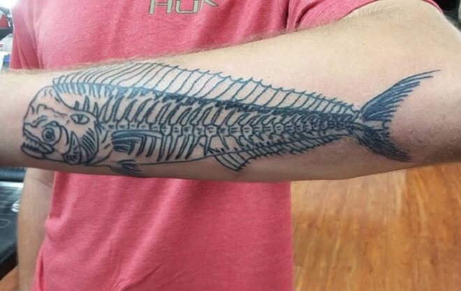 Fish skeleton Tattoo Art