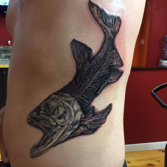 Fish skeleton Tattoo Style