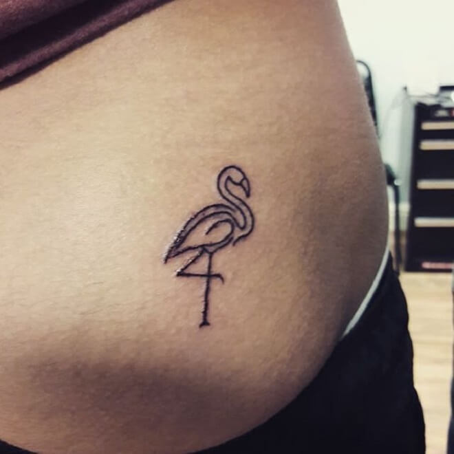 Flamingo Butt Tattoo