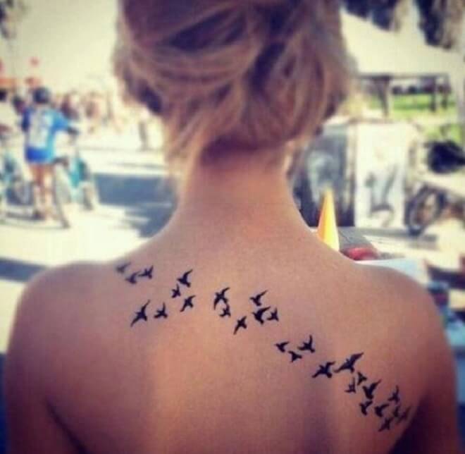 Flock of Birds Tattoo for Women