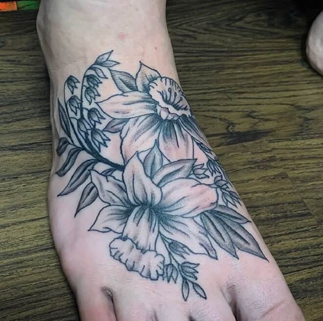 Flower Foot Tattoo