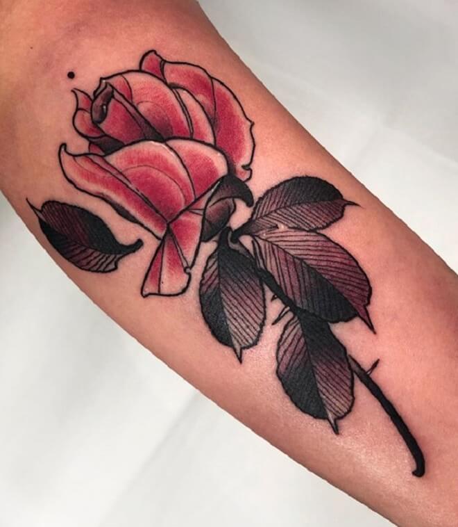 Flower Neo Traditional Tattoo