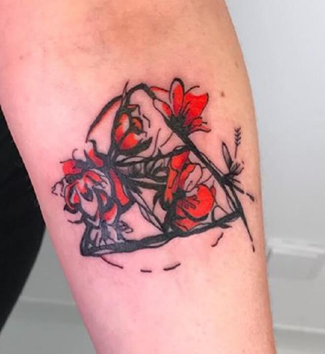 Flower Triforce Tattoo
