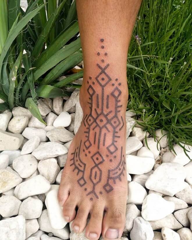 Foot Dot Work Tattoo