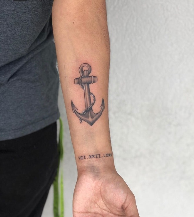Forearm Anchor Tattoo