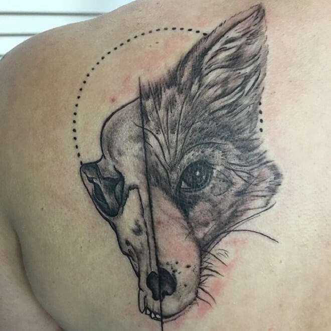Fox Skull Tattoo Style