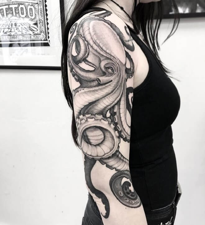 Girl Kraken Tattoo