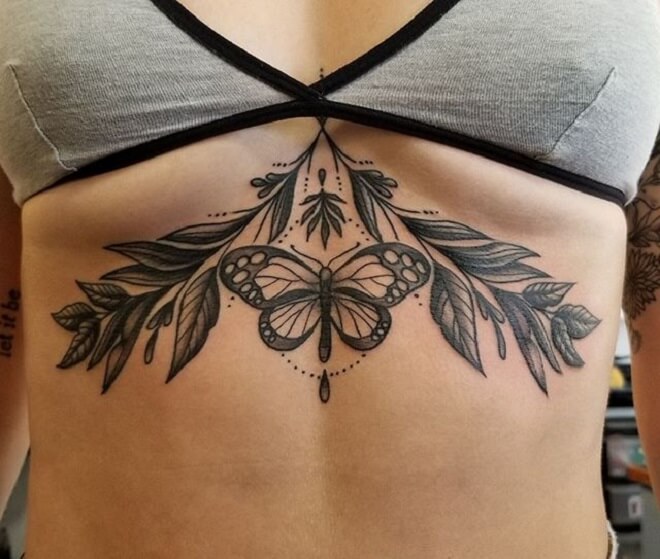Girl Moth Tattoo