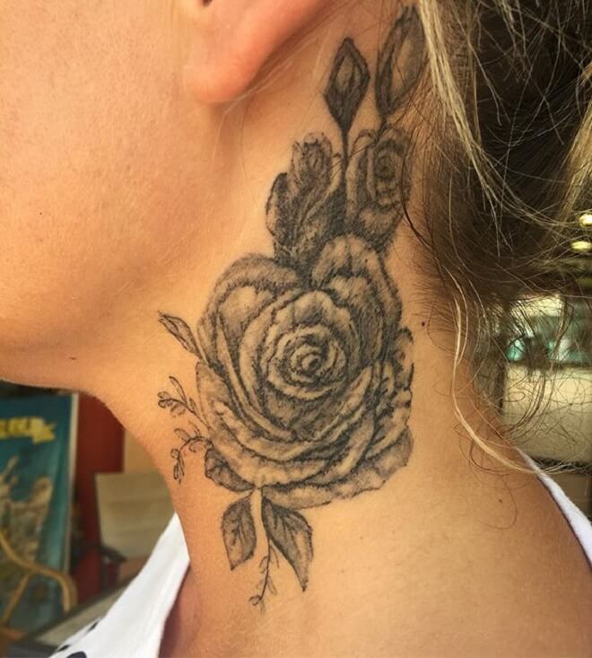 Girl Neck Tattoo