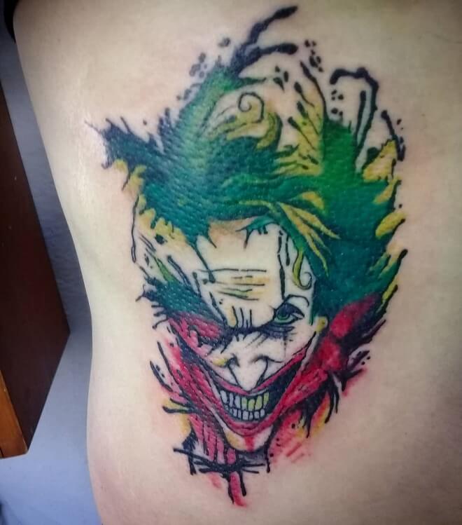 Green and red tattoo