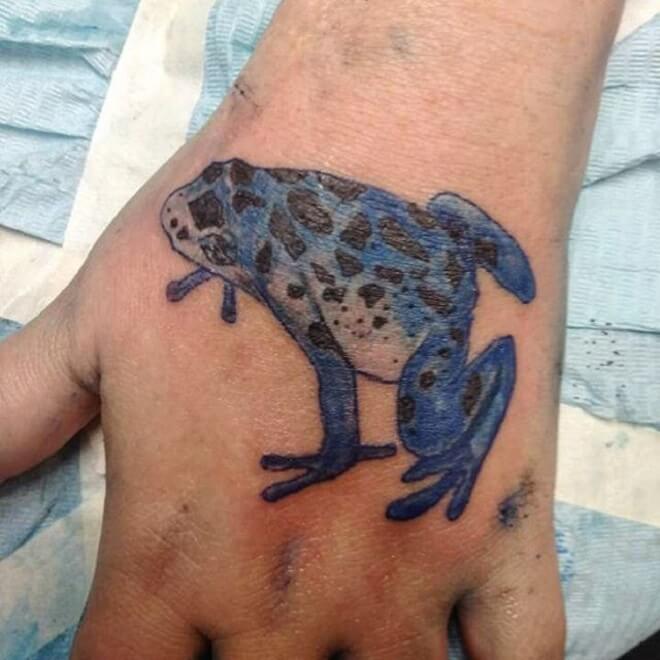 Hand Frog Tattoo