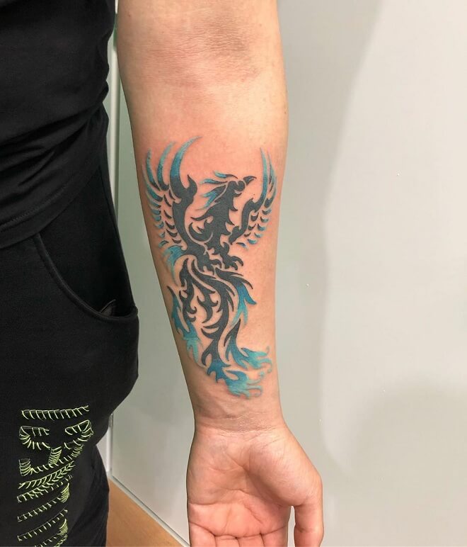 Hand Phoenix Tattoo