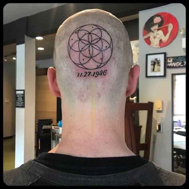 Head Sacred Geometry Tattoo