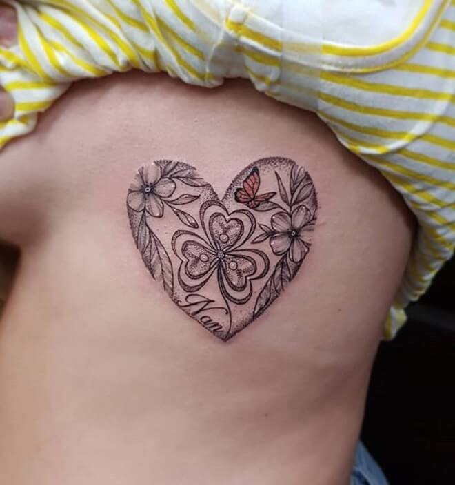Heart Shamrock Tattoo
