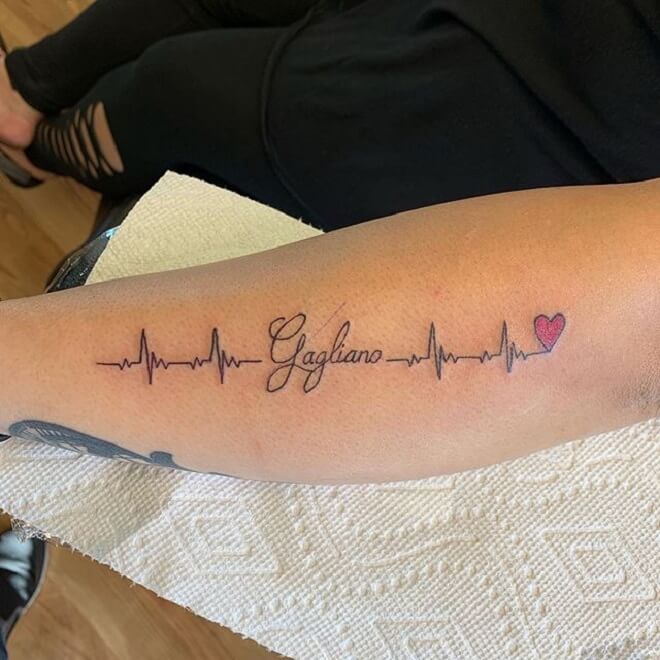 Heartbeat Tattoo Art