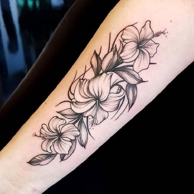 Hibiscus Flower Tattoo