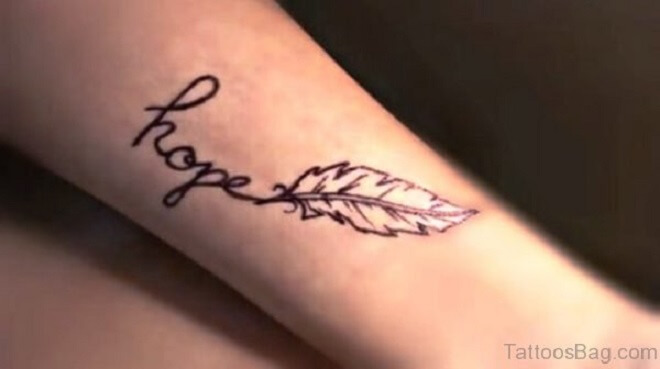 Hope Feather Tattoo