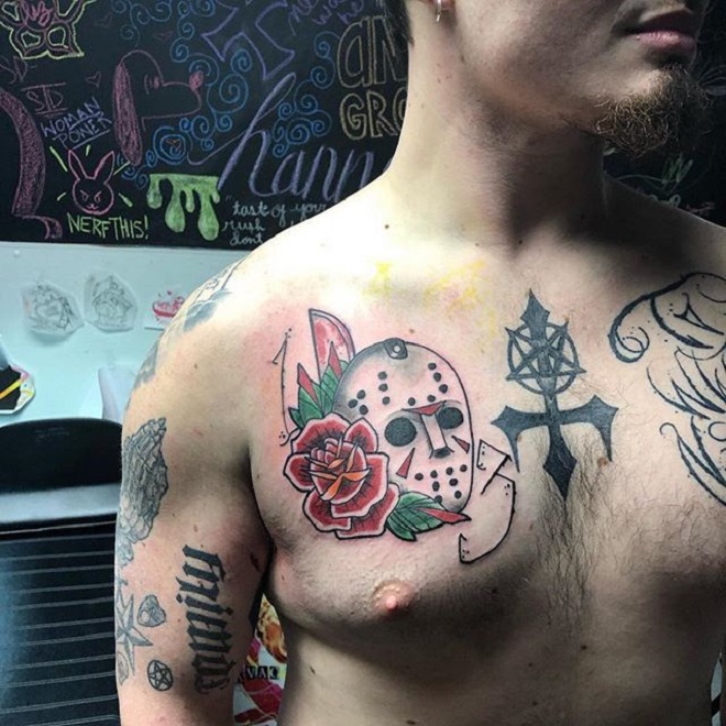 Jason Mask Tattoo for Men