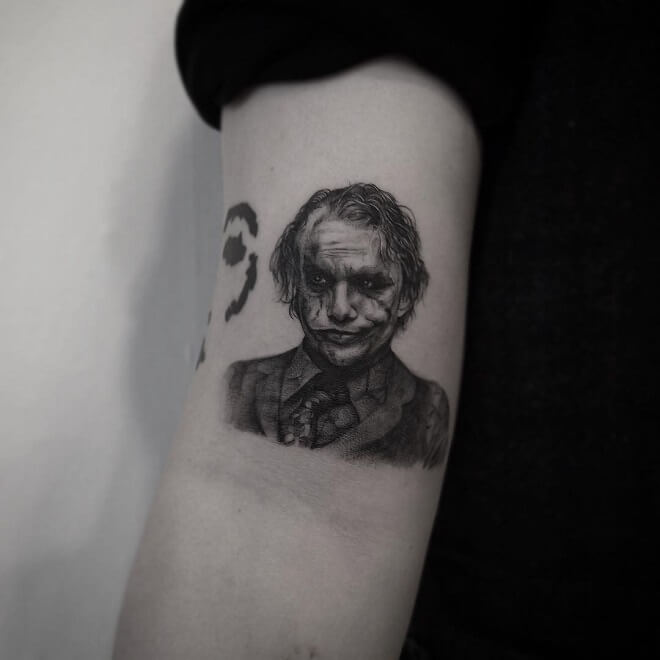 Joker tattoo on hand
