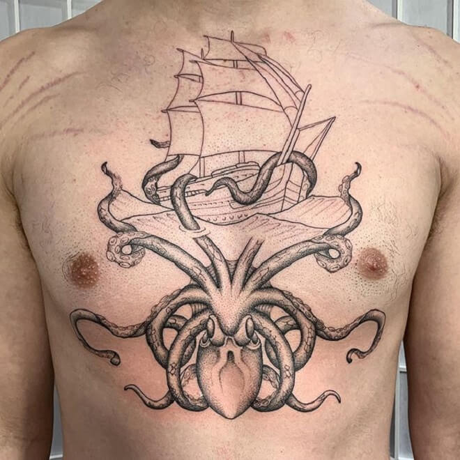 Kraken Tattoo Style