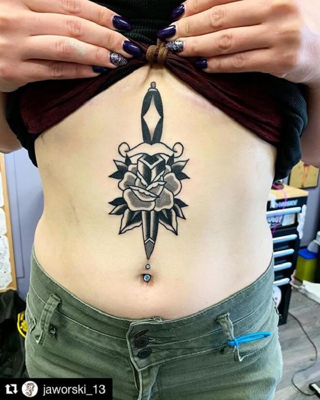 Lady Dagger Tattoo