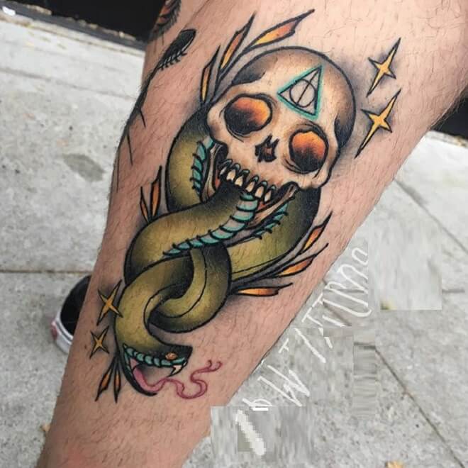 Leg Dark Mark Tattoo