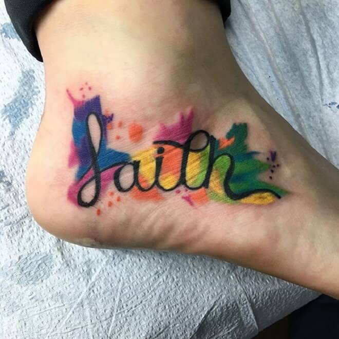 Leg Faith Tattoo