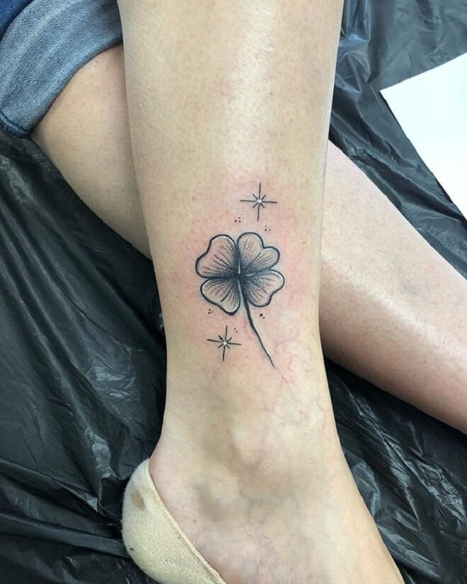 Leg Shamrock Tattoo