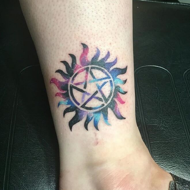 Leg Supernatural Tattoo