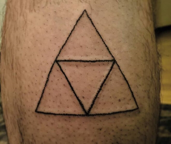 Line Triforce Tattoo