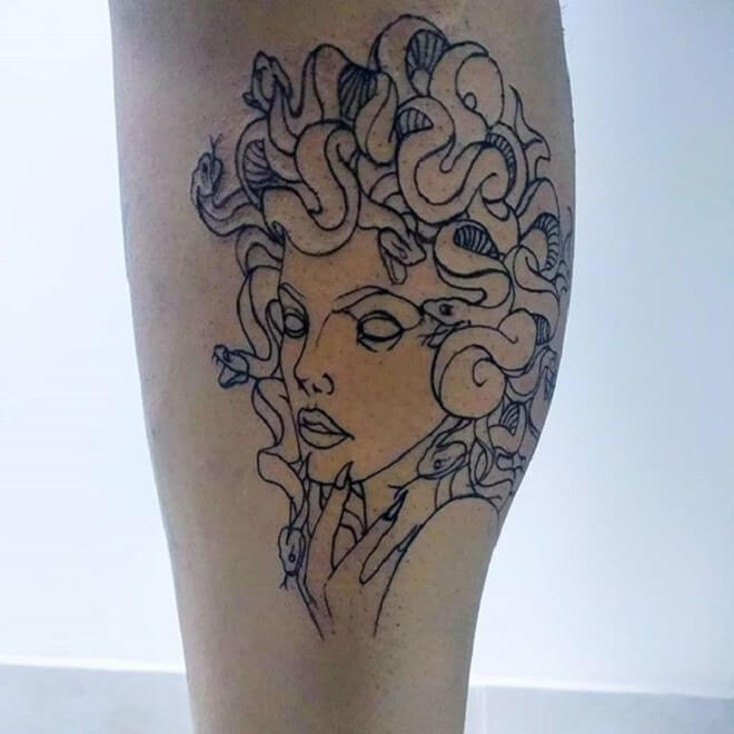 Medusa Line Tattoo