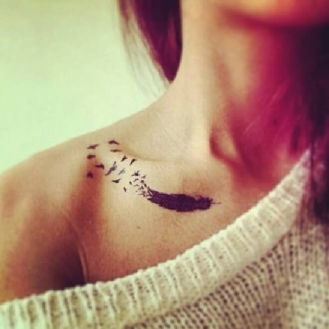 Mini Flock of Birds Tattoo
