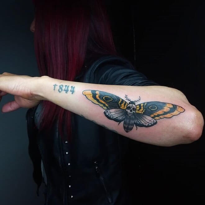 Moth Arm Tattoo