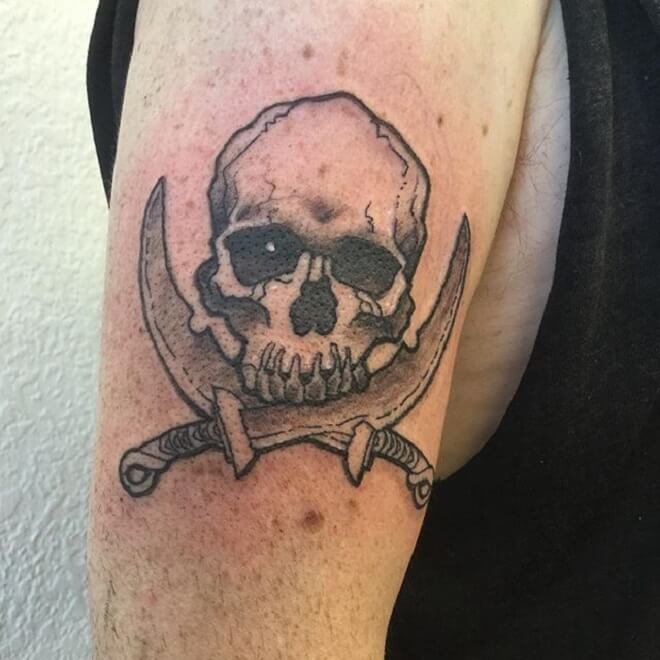 New Pirate Skull Tattoo