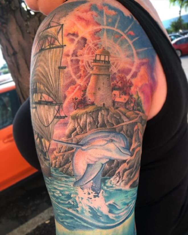 Ocean sleeve Tattoo