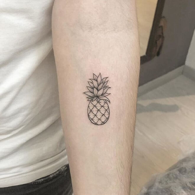 Pineapple Hand Tattoo