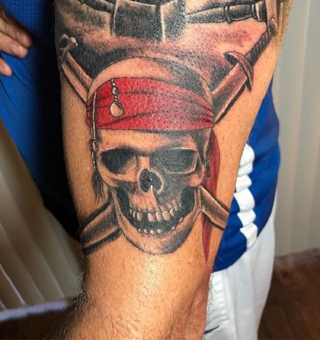 Pirate Skull Tattoo for Men