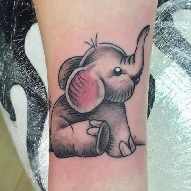 Popular Baby Elephant Tattoo