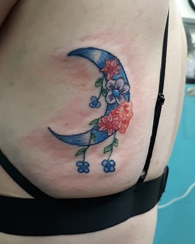 Popular Crescent Moon Tattoo
