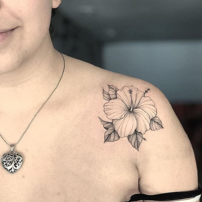Popular Flower Shoulder Tattoo