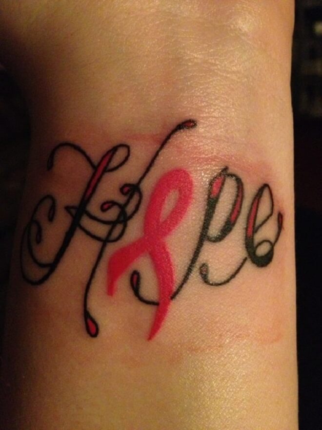 Red and Black Hope Tattoo