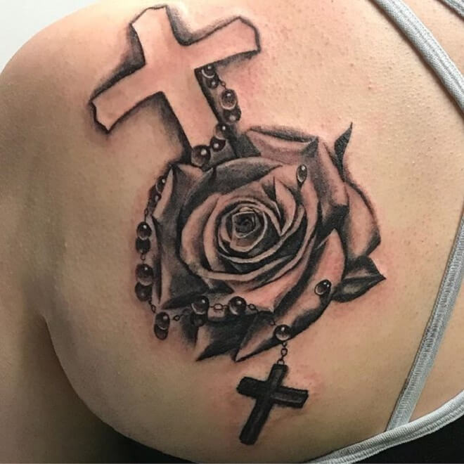 Rosary Rose Designs Tattoo