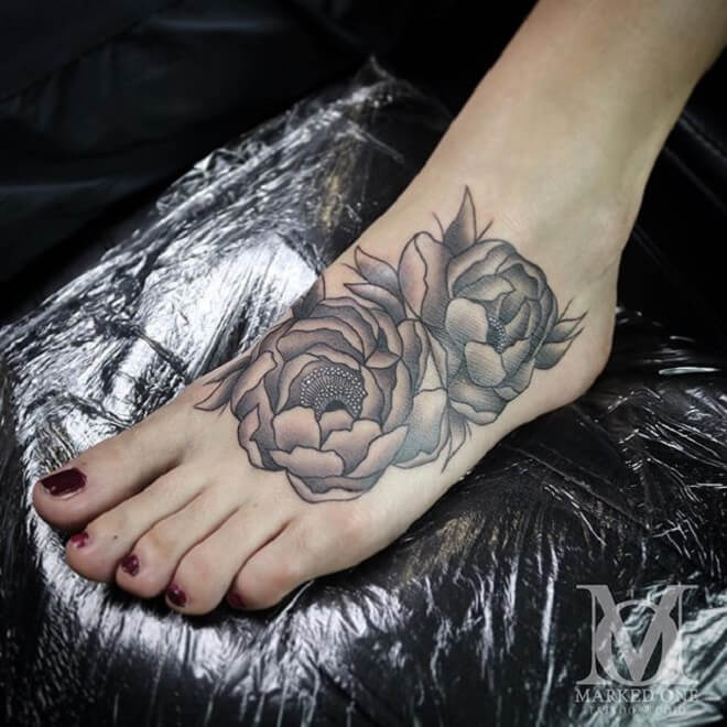 Rose Foot Tattoo