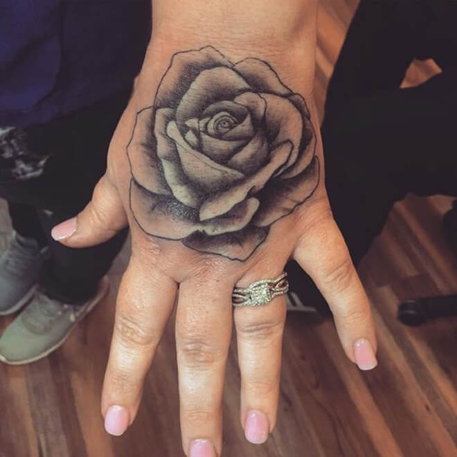 Simple Rose Hand Tattoos For Men Best Tattoo Ideas